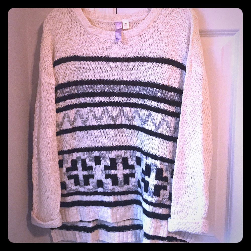 Comfy slouchy printed sweater